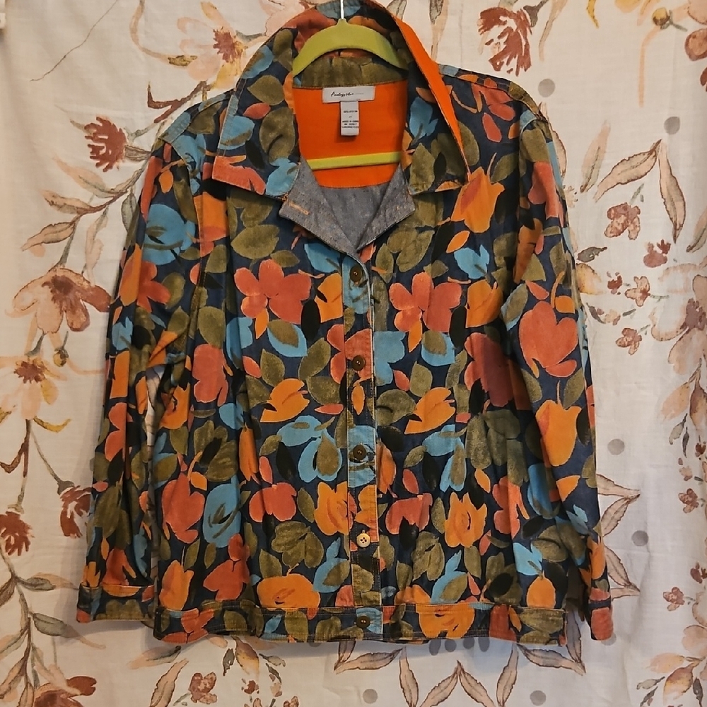 Analogy Vibrant Colorful Lightweight Jacket Women 2x